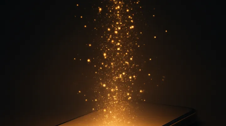 4777DET COM Modern phone with glowing screen